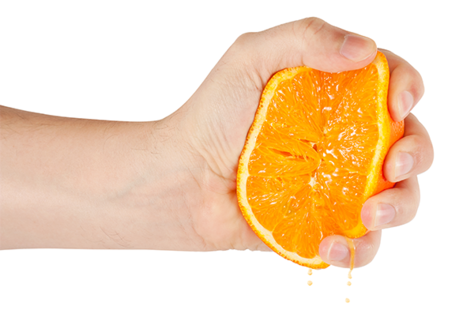 Vymačkaný pomeranč