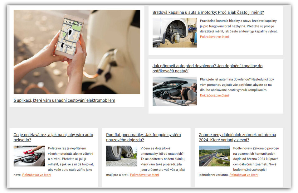 Blog AZ Pneu rozhodně nekončí u pneumatik. Přesně podle strategie je nápomocný všem řidičům i jezdcům a kromě cesty k nabídce produktů tím buduje organickou návštěvnost webu, který se staví do role motoristické autority.