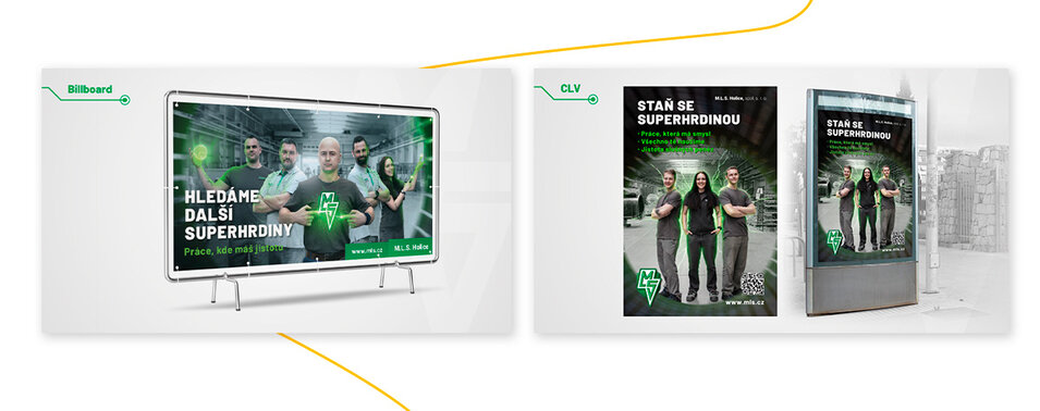 Autentická fotografie doplněná o jasné sdělení a grafický vizuál jednotný pro celou kampaň. Náborová kampaň pro M. L. S. Holice už je v Olomouci pořádně vidět Autentická fotografie doplněná o jasné sdělení a grafický vizuál jednotný pro celou kampaň. Náborová kampaň pro M. L. S. Holice už je v Olomouci pořádně vidět