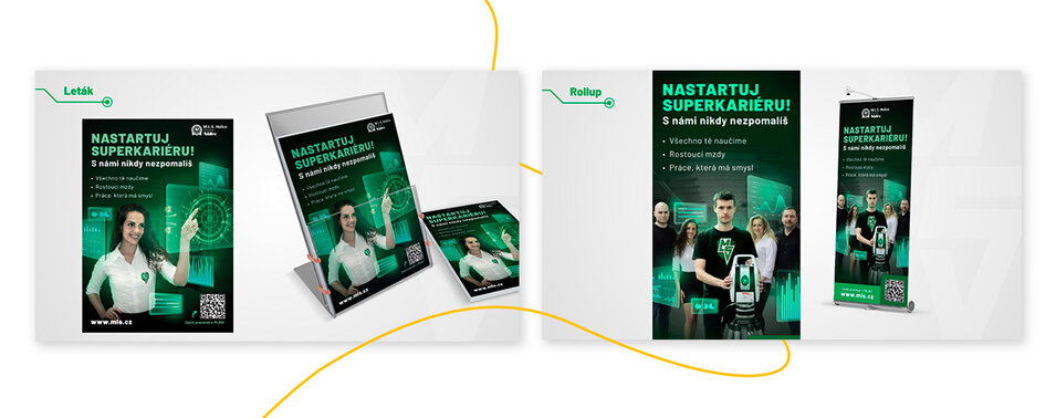 Stejná firma, jiná cílovka, obdobná kampaň. Když jdete na vizuál chytře, dokážete zachovat klíčové prvky, i když se sdělení mění. Stejná firma, jiná cílovka, obdobná kampaň. Když jdete na vizuál chytře, dokážete zachovat klíčové prvky, i když se sdělení mění.