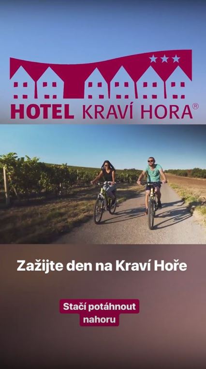 Hotel Kraví Hora příspěvek v Insta Stories